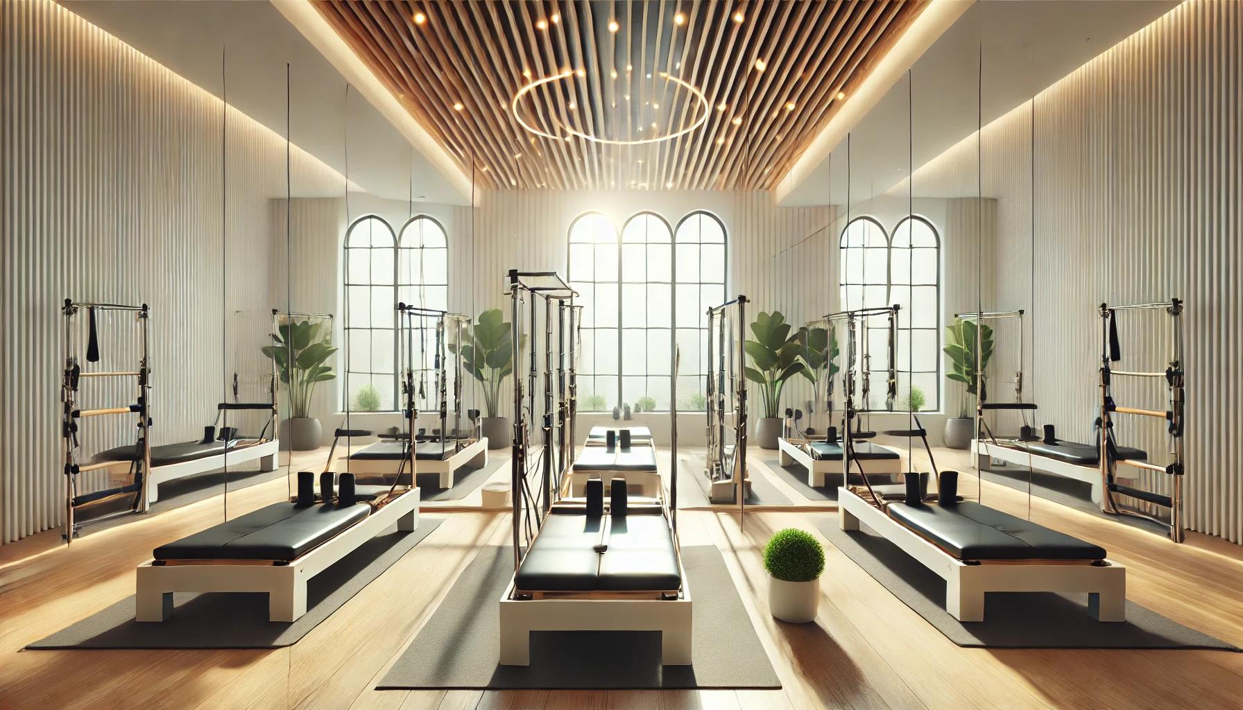 Elegantes Pilates-Studio mit natürlichem Licht